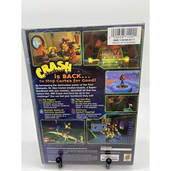 Crash Bandicoot: The Wrath of Cortex (Microsoft Xbox, 2003) Complete and Tested - Picture 2 of 8